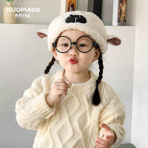 【可爱超萌毛绒小羊帽】ins韩国宝宝帽子秋冬季帽婴儿保暖加厚男女童护耳帽 商品图3