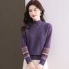 CC-103-1671洋气百搭半高领羊毛女套头短款打底毛衣秋冬厚款宽松针织上衣潮 商品缩略图2