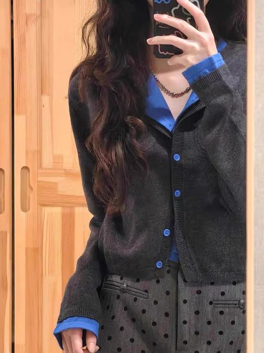 花灰拼克莱因蓝假两件 商品图3