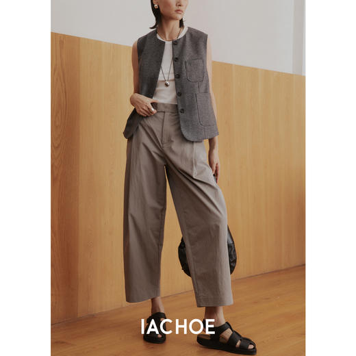 棉仓3571599002-毛呢小马甲 商品图3