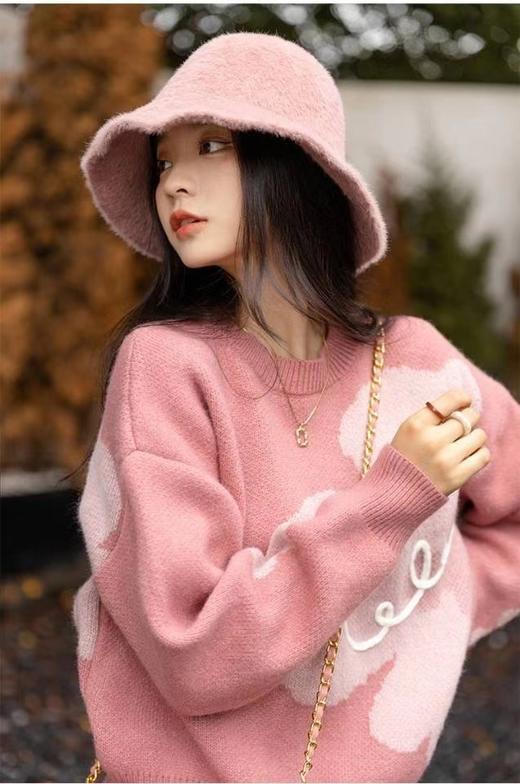 商场同步Sonia同款奶盖慕斯好看花朵毛衣 商品图12