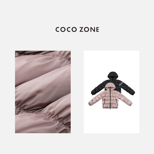 COCO ZONE 90鸭绒设计感连帽拉链羽绒服CC2D2379 商品图2