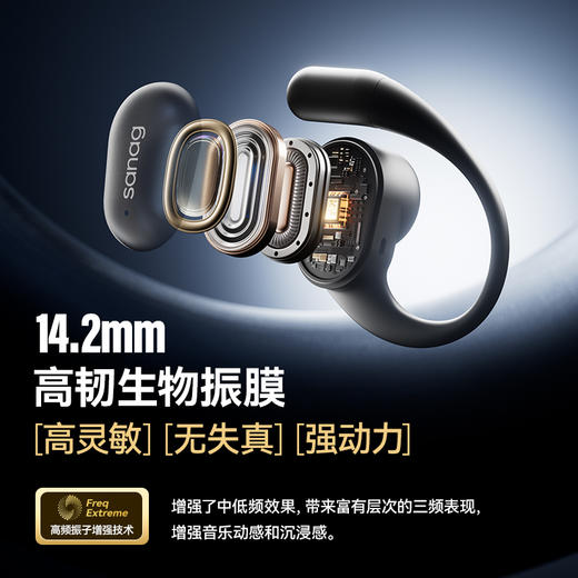 【焕然新声 56H续航 定位防丢】塞那sanag C16s 挂耳式气传导蓝牙耳机 商品图2