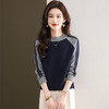CC-103-6119欧货拼色长袖针织衫女春秋冬洋气内搭短款宽松显瘦毛衣打底衫上衣 商品缩略图2