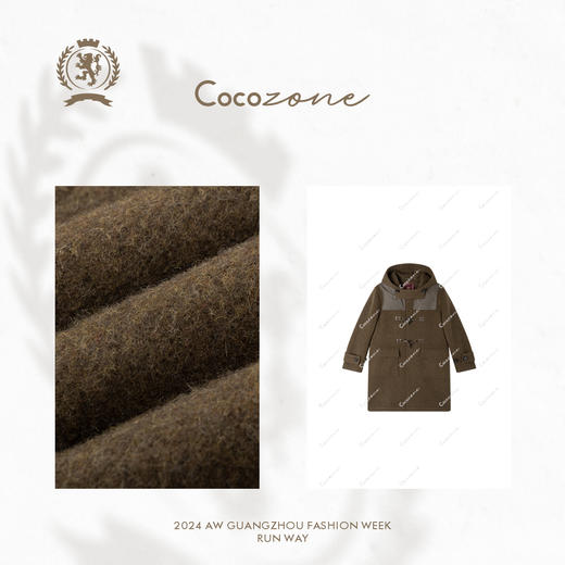 COCO ZONE “复古返潮” 复古中长款呢子外套CC1C2296 商品图2