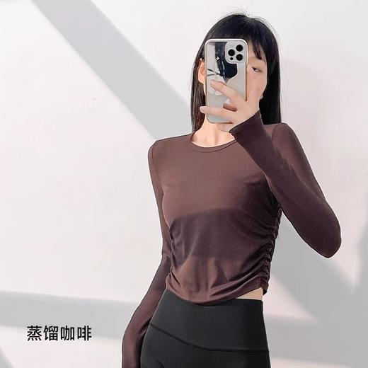 跃牌【瑜堂系列】秋季新款修身瑜伽上衣透气显瘦收腰瑜伽服长袖JYTC010 商品图3