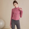跃牌【瑜堂系列】大码拉链运动外套弹力紧身运动上衣欧码修身显瘦瑜伽服女JYMW085 商品缩略图3