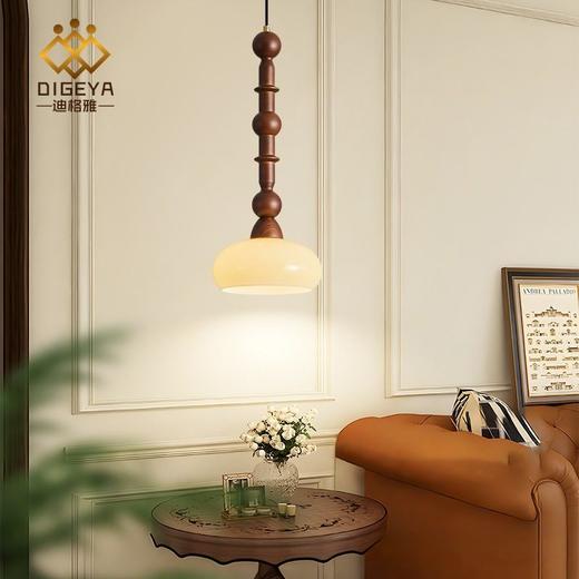 客厅实木床头灯美式中古楼梯复古壁灯过道背景墙卧室书房关灯玄 商品图2