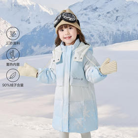 笛莎Deesha女童羽绒服2024冬季新款中长款羽绒服