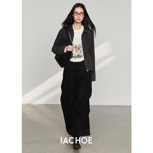 棉仓3561501003-【Lucky dog】秋季长袖花宽松印花T恤  松弛感外穿上衣 商品图3