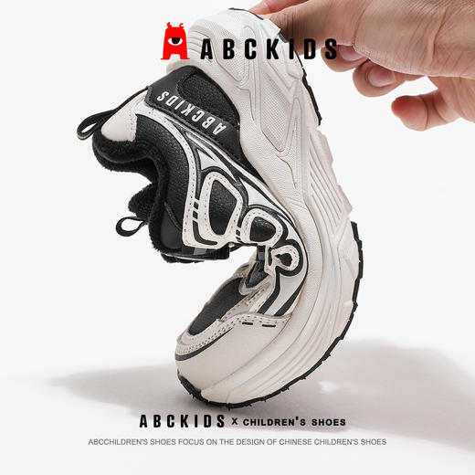 ABCkids童鞋女童加绒运动鞋儿童二棉鞋冬季软底童鞋女孩保暖棉鞋 商品图0