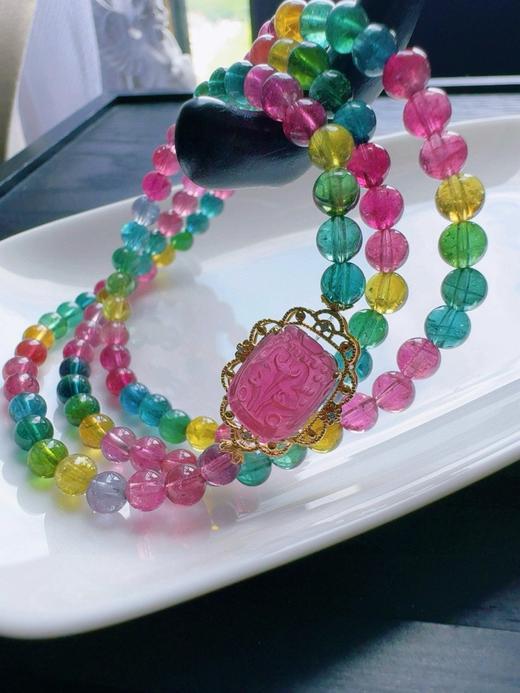 彩虹碧玺佛珠多圈 4.8mm 21.9克 商品图6