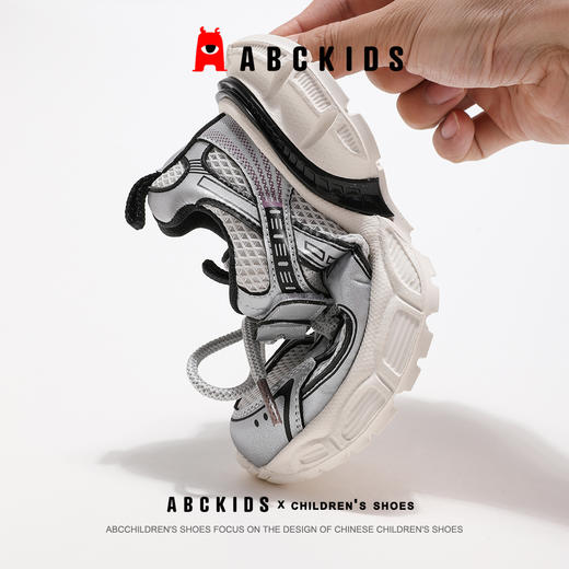 ABCkids童鞋女童运动鞋秋季魔术贴童鞋秋冬青少年儿童跑步鞋女孩 商品图6