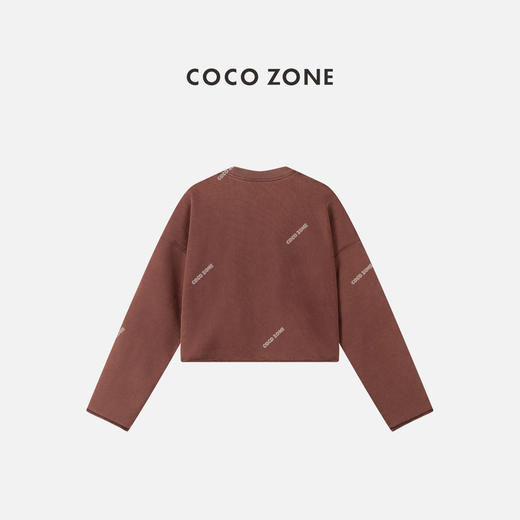 COCO ZONE 100棉设计感字母圆领长袖卫衣 CC1C1990 商品图1