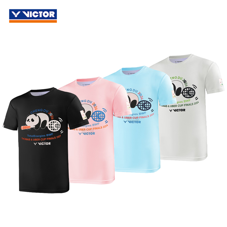 胜利威克多 羽毛球服 汤尤杯纪念款运动熊猫T恤T-TUC2402