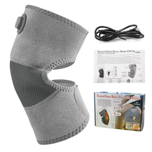 秋冬【USB款充电加热护膝】震动按摩保暖护具 热敷按摩防护电热护膝  商品图6