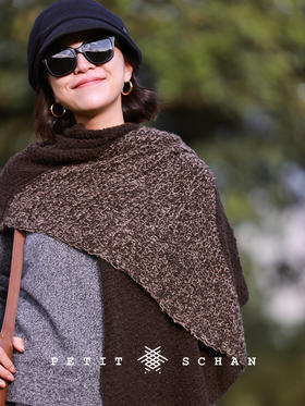 放牛班的秋天 牦牛绒骆驼绒手工编织大披肩围巾