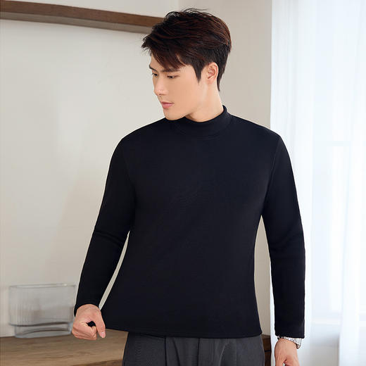 【秋冬必备 情侣同款！】秋冬加绒加厚，螺纹同色，柔软舒适，高弹贴合，保暖防风，修身显瘦。男女通用，多种风格。保暖防风，内搭外穿皆可！ 商品图11