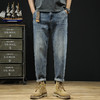 【新款DQ】大依优型大码潮款松紧腰牛仔裤棉质YKK拉链加肥加大宽松男士胖子显瘦潮流弹力舒适 商品缩略图2