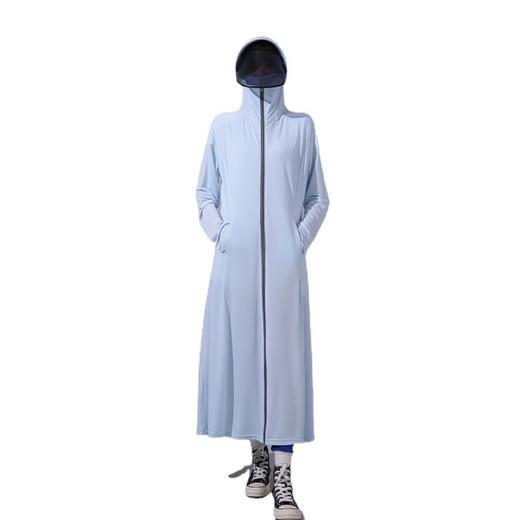 【长款防晒衣女！轻薄透气】防晒必备，户外运动不可少！可外穿，多色可选；全身防紫外线，加大镜片帽檐全方位防晒！更有透气舒适薄款冰丝防晒服，超舒适更自在！ 商品图4