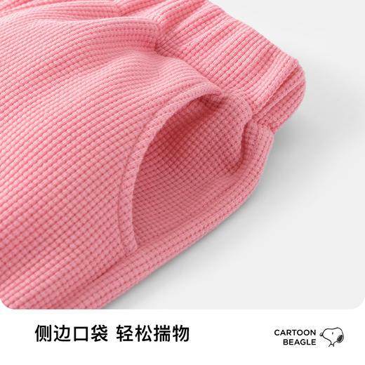 【清仓捡漏】【2件套】【130-160】【史努比】女童春秋款时尚华夫格卫衣套装 商品图14