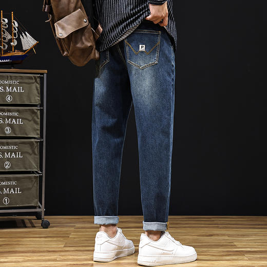 【新款DQ】大依优型大码潮款松紧腰牛仔裤棉质YKK拉链加肥加大宽松男士胖子显瘦潮流弹力舒适 商品图7