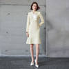 IWY/富家千金感穿搭套装女入秋韩系翻领小香风职业连衣裙荷叶边长袖Q1218 商品缩略图2