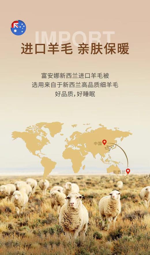 【富安娜】B座7F舒柔羊毛被·米可2000g 商品图1