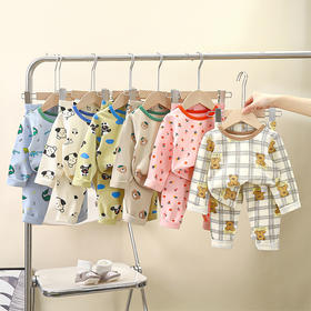 宝宝秋季新款【儿童内衣套装】男童家居服 女童衣服莱卡棉睡衣童装