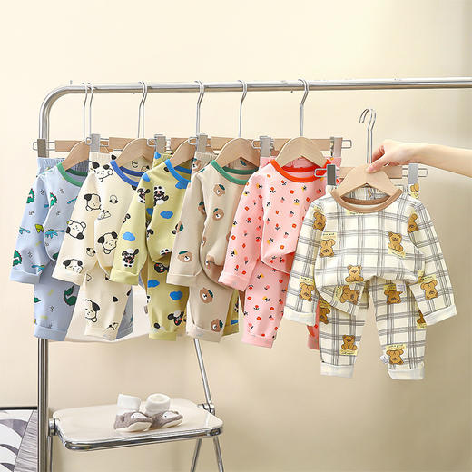 宝宝秋季新款【儿童内衣套装】男童家居服 女童衣服莱卡棉睡衣童装 商品图0