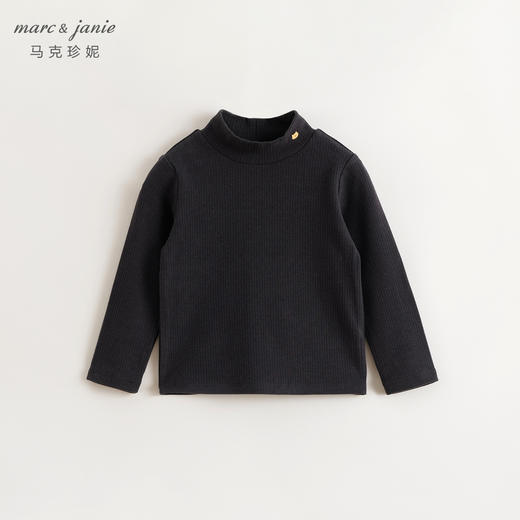 【科技发热】马克珍妮女童简约半高领打底衫2024年秋冬新款241308 商品图2