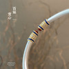 丁摩 足银999.9带证书描金珐琅26g+砂旧珐琅百福实心开口手镯4ZF-663F 商品缩略图3