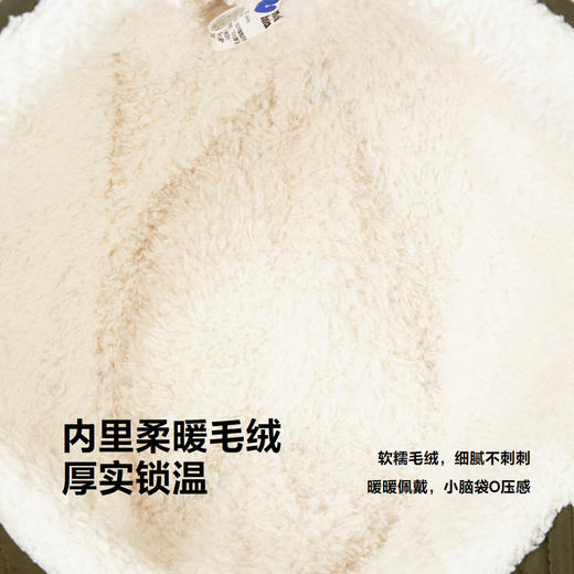 迷你巴拉冬新款儿童内里加绒护耳帽宝宝厚实保暖透气帽子 商品图3