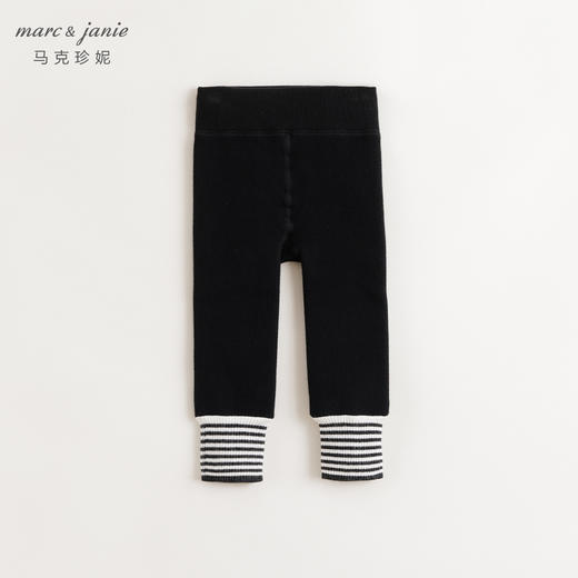 马克珍妮女童百搭条纹弹力加绒打底裤2024年秋冬新款241655 商品图3