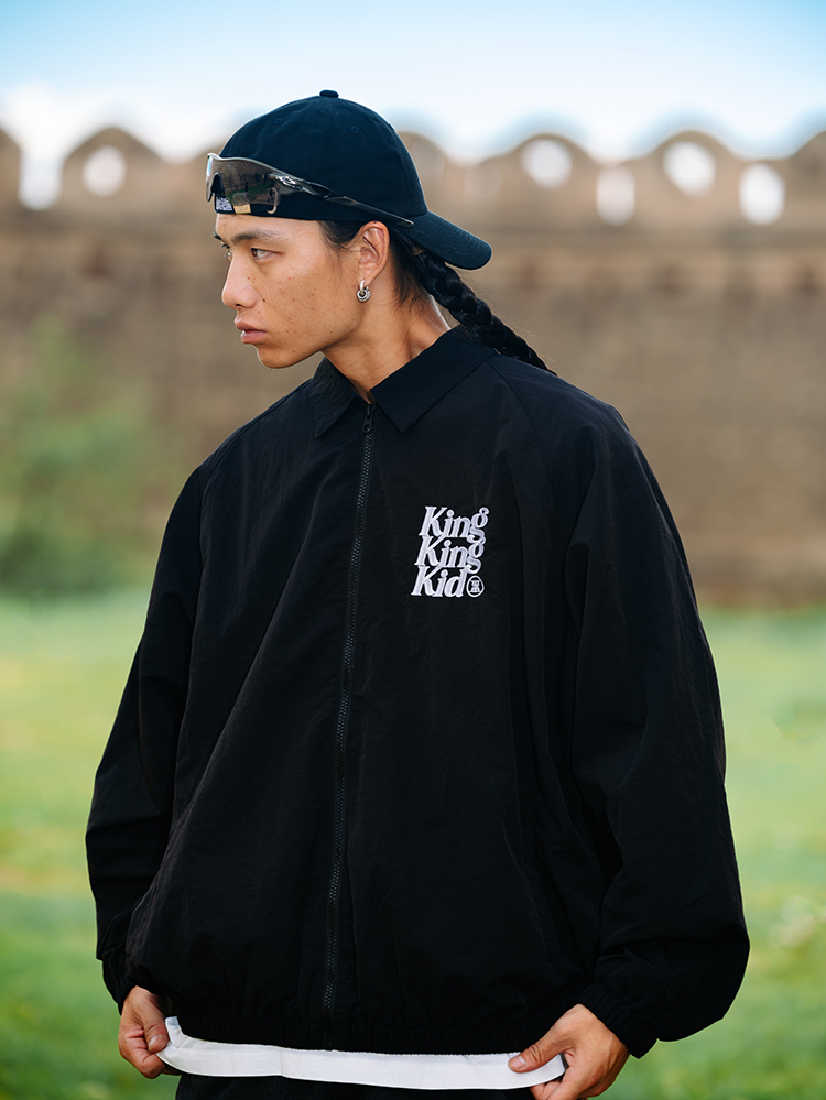 BK2024秋季KKK尼龙翻领教练夹克外套