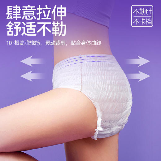 凸凸棉360°防侧漏呼噜甜梦裤M-L码安睡裤3包18条 商品图2