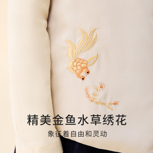 金三塔桑蚕丝丝绵绣花儿童保暖背心男新中式秋冬新款马甲棉袄  BBY036 商品图3