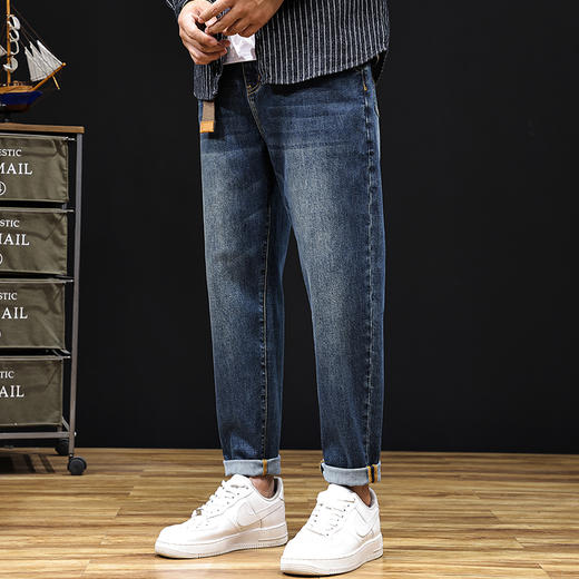 【新款DQ】大依优型大码潮款松紧腰牛仔裤棉质YKK拉链加肥加大宽松男士胖子显瘦潮流弹力舒适 商品图10