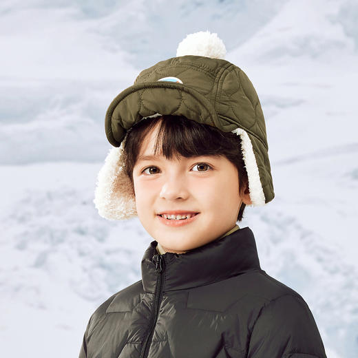 迷你巴拉冬新款儿童内里加绒护耳帽宝宝厚实保暖透气帽子 商品图2