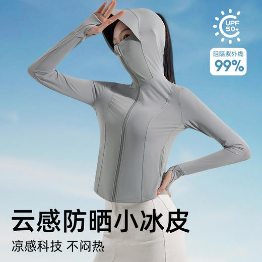 【1件顶6件！抵挡日晒强光】夏日必备，2024新款修身防晒衣女，黑胶帽檐防晒服，户外运动透气防晒外套。轻盈舒适，防晒抗UV，让你尽情享受户外阳光！ 商品图3