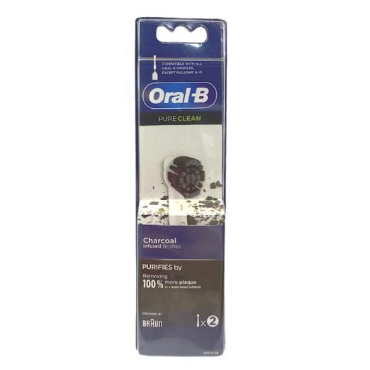 Oral-B欧乐B电动牙刷替换牙刷头2个装（黑炭洁净针对牙菌斑） 商品图0