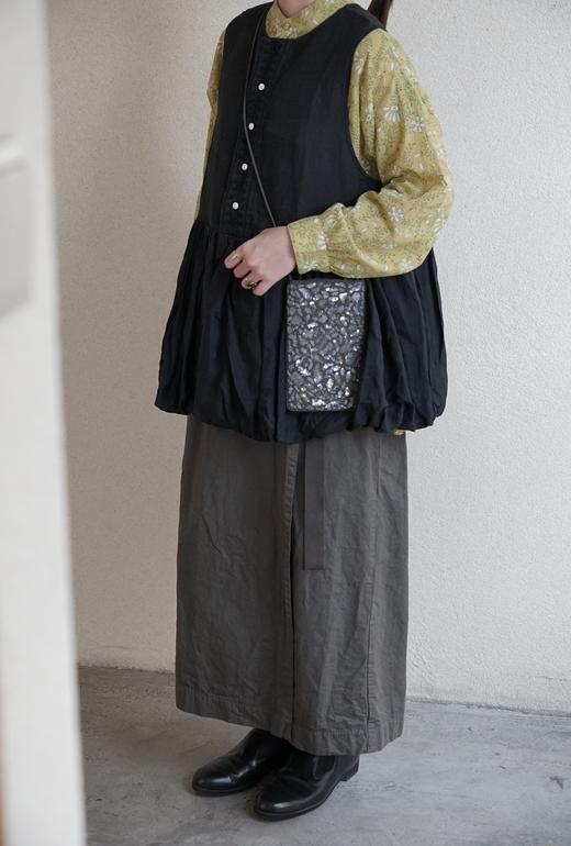 Gauze 亚麻肌理蓬蓬背心马甲 商品图1