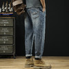 【新款DQ】大依优型大码潮款松紧腰牛仔裤棉质YKK拉链加肥加大宽松男士胖子显瘦潮流弹力舒适 商品缩略图3