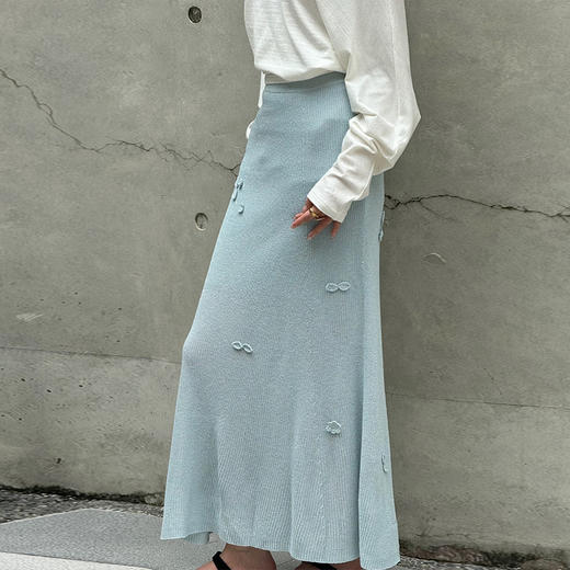 【顺丰包邮】15952 洛诗琳秋冬慵懒感天丝麻气质钩花半身裙女58198B 商品图1