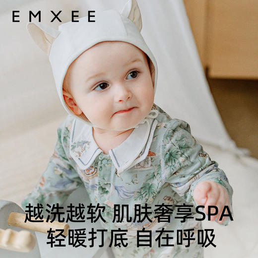 【宝宝服饰】嫚熙天丝羊毛棉宝宝连体衣秋冬季新款男女宝新生儿儿童衣服套装 商品图3