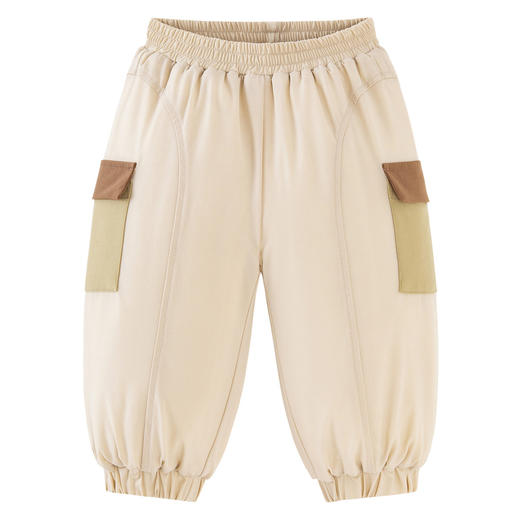 【三防夹棉】迷你巴拉男女童冬新品工装保暖柔软撞色长裤 商品图4