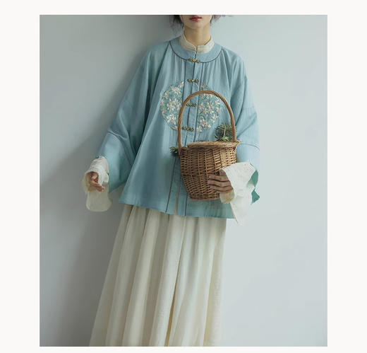 裁缝学苑AS354圆领倒大袖短衫半身裙汉服纸样女装套装样板打版 商品图3