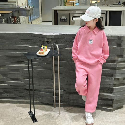 【清仓捡漏】【2件套】【130-160】【史努比】女童春秋款时尚华夫格卫衣套装 商品图5