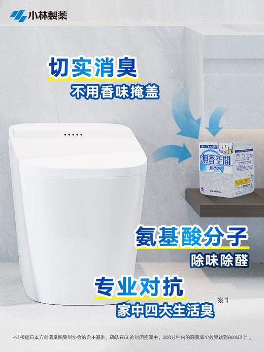 小林制药无香空间消臭元鞋柜消臭房间厕所消臭垃圾宠物消臭315g(效期2025年9月) 商品图1