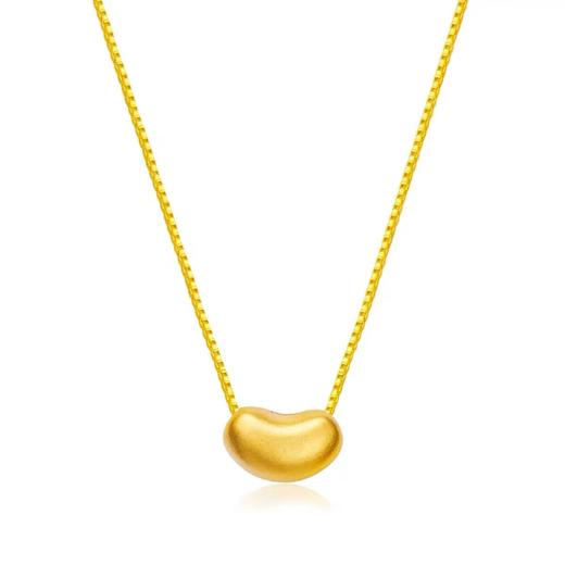 足金相思豆项链（赠银链） 商品图1